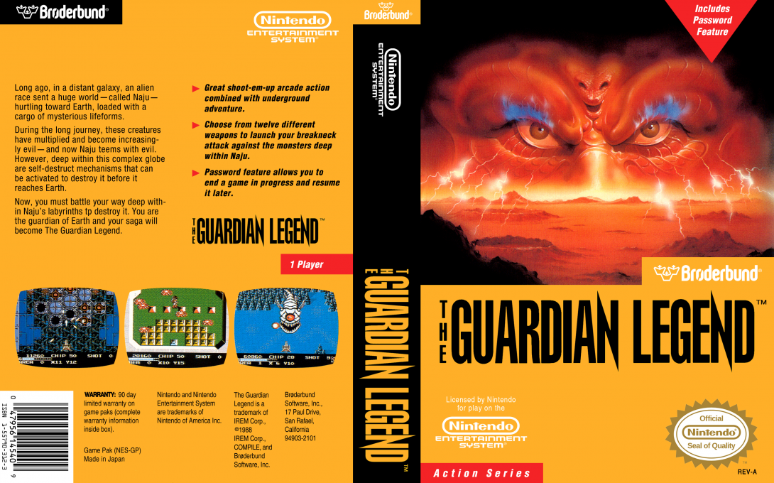 Guardic Gaiden (Japan) [JP] nes 1989 Box Art