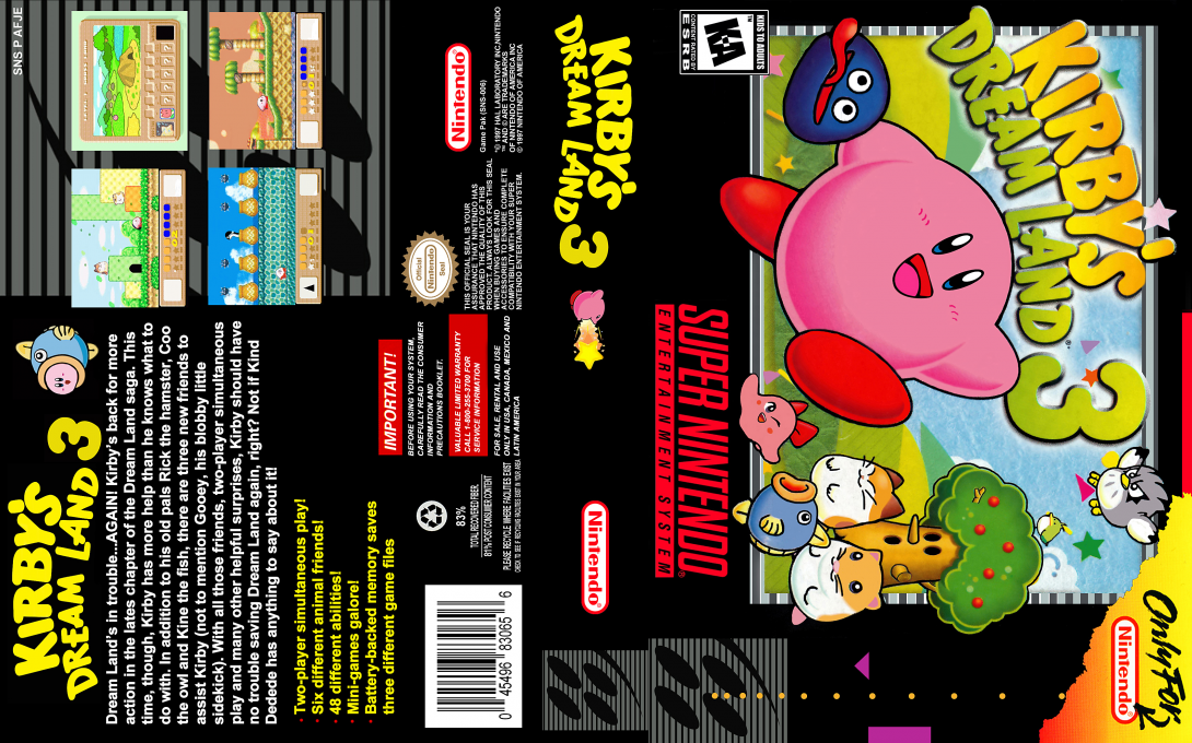 Hoshi no Kirby 3 (Japan) [JP] snes 1997 Box Art