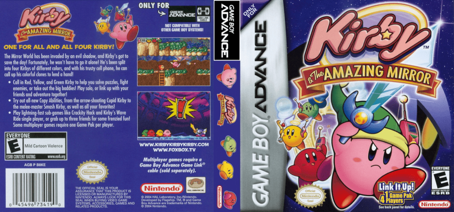 Hoshi no Kirby – Kagami no Daimeikyuu (Japan) (Rev 1) [JP] gba 2004 Box Art