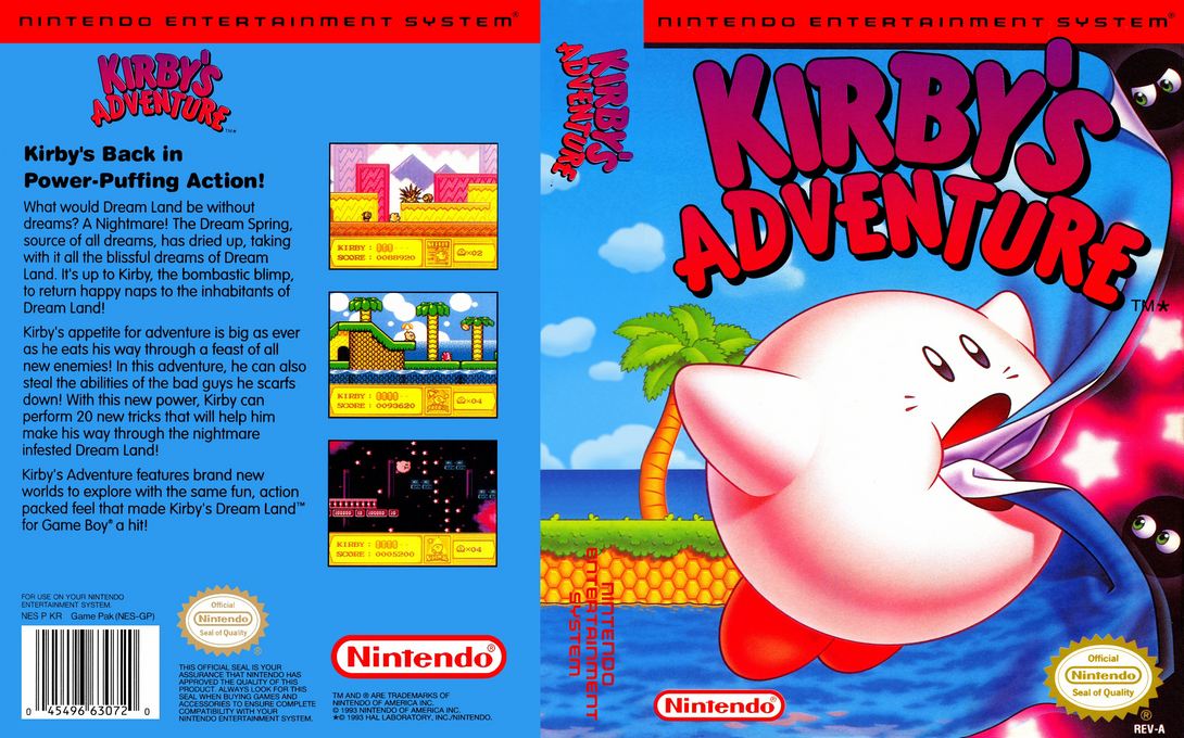 Hoshi no Kirby – Yume no Izumi no Monogatari (Japan) [JP] nes 1993 Box Art