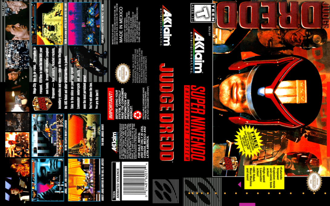 Judge Dredd (Japan) (En) [JP] snes 1995 Box Art