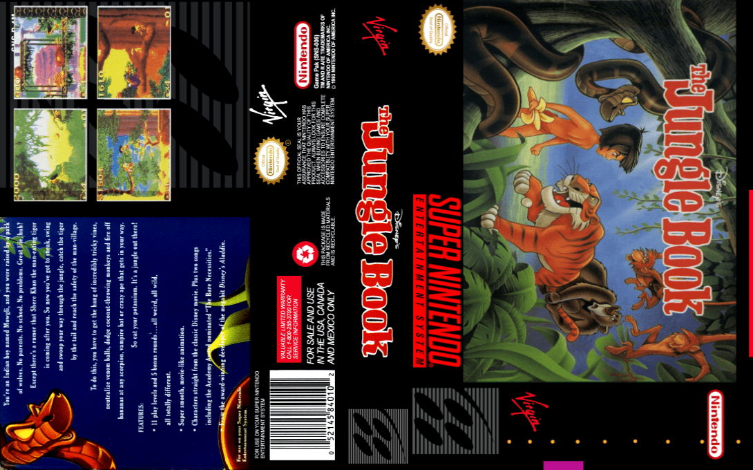 Jungle Book, The (Japan) (En) [JP] snes 1994 Box Art