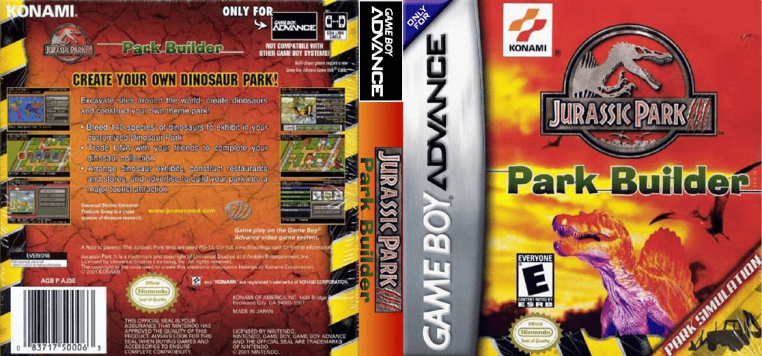 Jurassic Park III – Kyouryuu ni Ainiikou! (Japan) [JP] gba 2001 Box Art