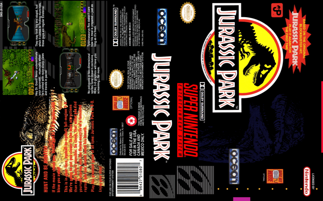 Jurassic Park (Japan) [JP] snes 1993 Box Art