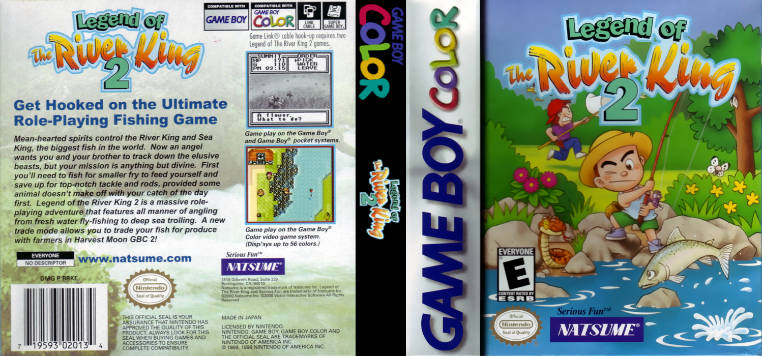 Kawa no Nushi Tsuri 4 (Japan) (Rumble Version) (SGB Enhanced) (GB Compatible) [JP] gbc 2001 Box Art