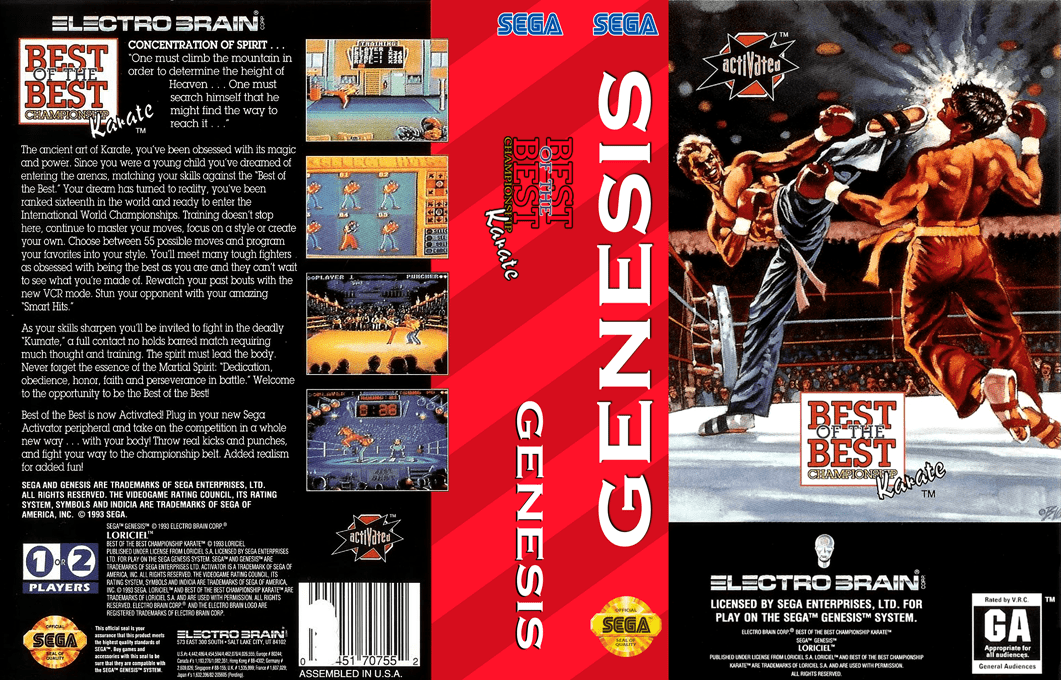 Kick Boxing, The (Japan, Korea) (En) [JP,KR](Beta) segaMD 1993 Box Art