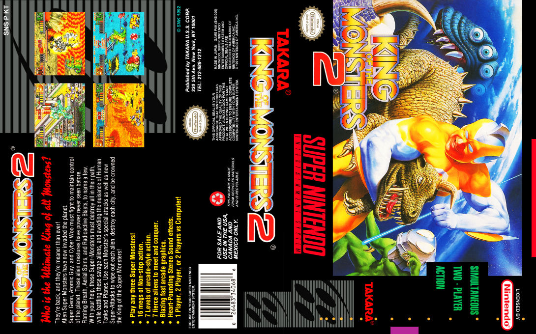 King of the Monsters 2 – Next Thing (Japan) [JP] snes 1994 Box Art
