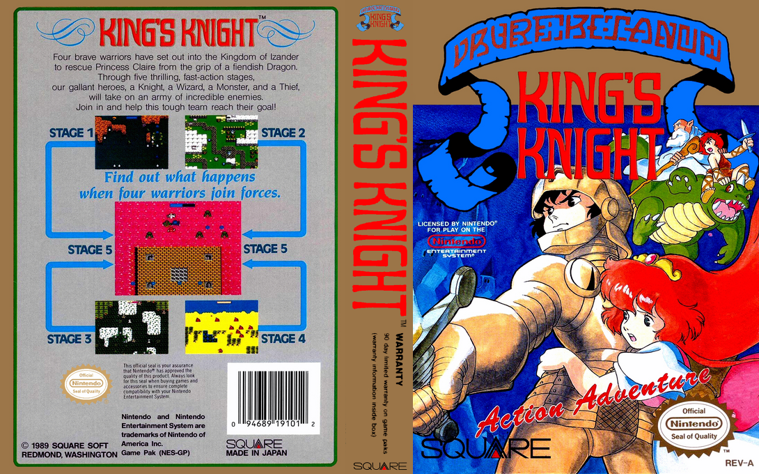 King’s Knight (Japan) [JP] nes 1989 Box Art