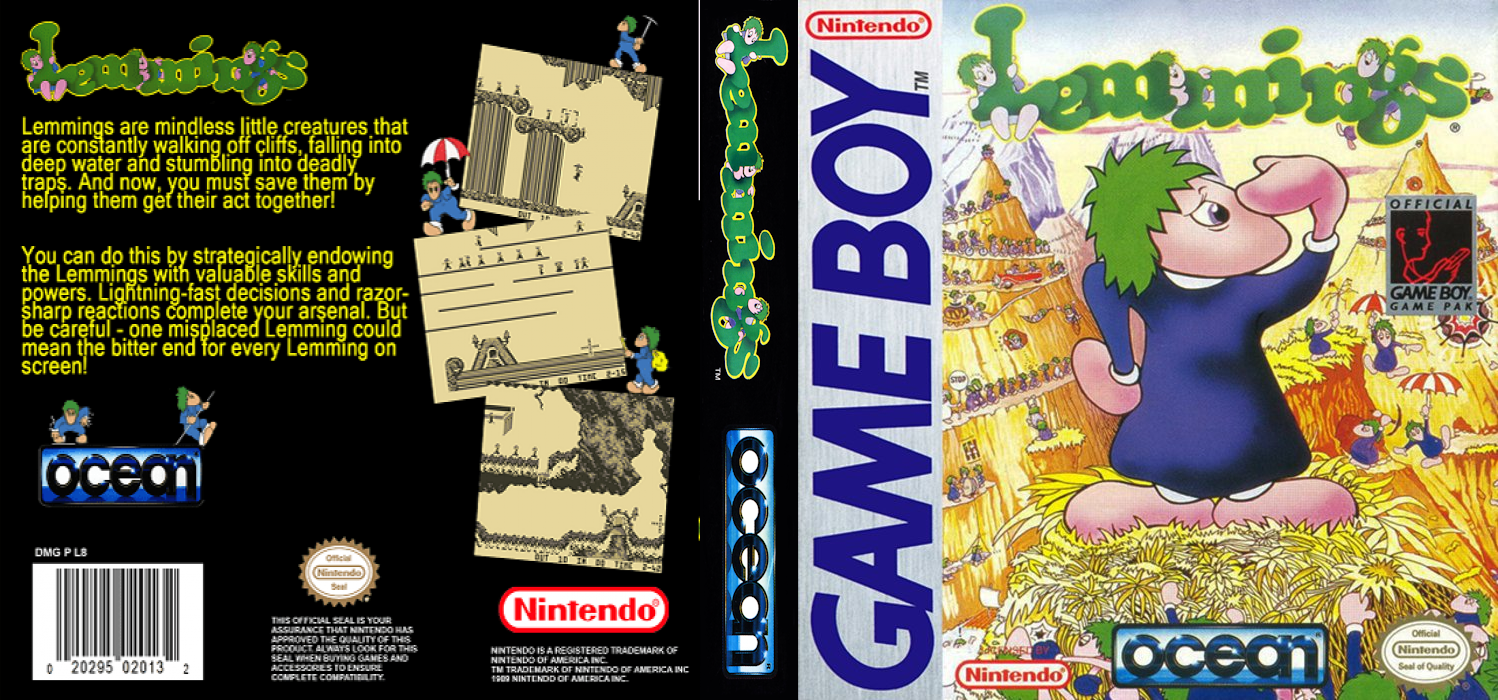 Lemmings (Japan) [JP] gb 1994 Box Art