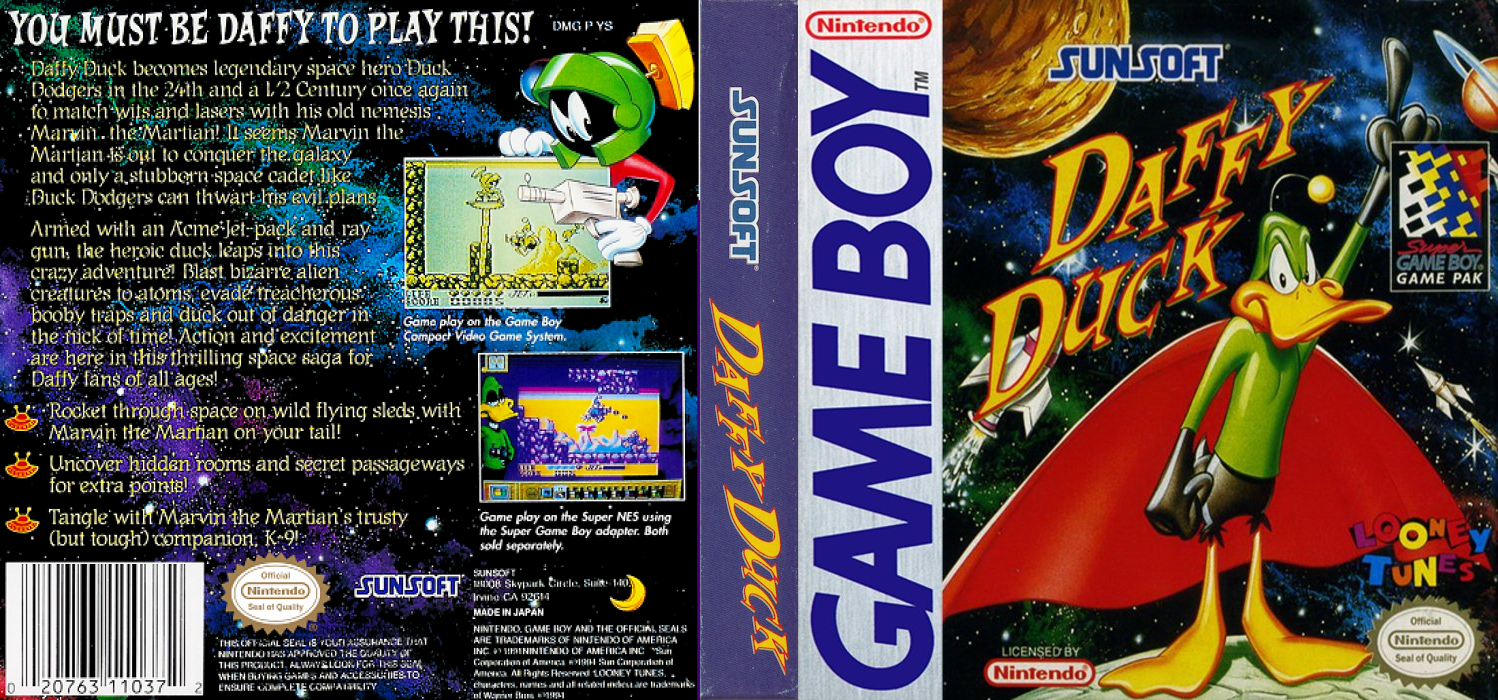 Looney Tunes Series – Daffy Duck (Japan) (SGB Enhanced) [JP] gb 1995 Box Art