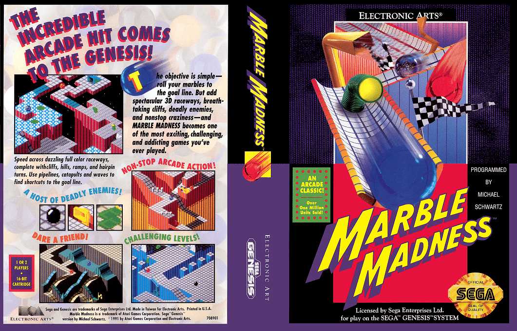 Marble Madness (Japan) [JP] segaMD 1991 Box Art