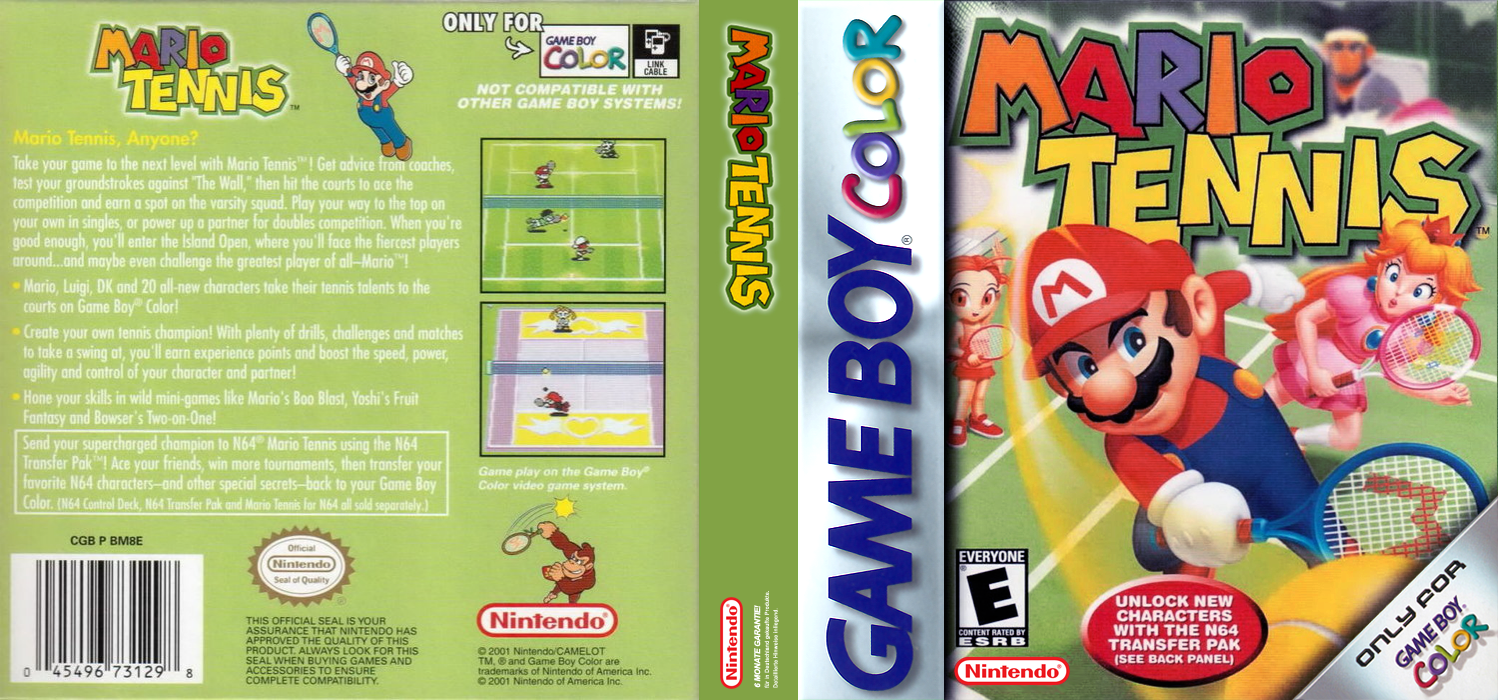 Mario Tennis GB (Japan) [JP] gbc 2000 Box Art