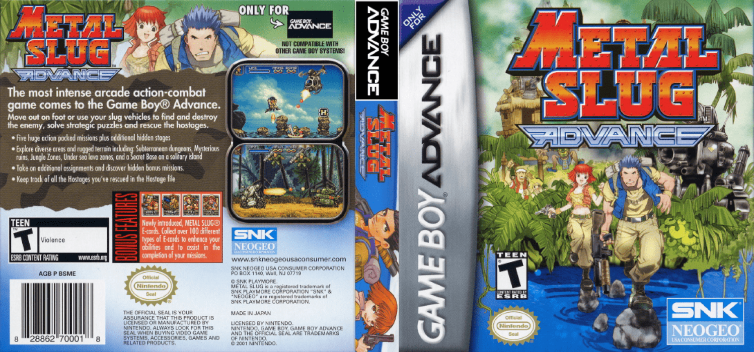 Metal Slug Advance (Japan) [JP] gba 2004 Box Art