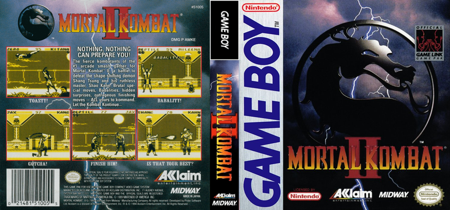Mortal Kombat II – Kyuukyoku Shinken (Japan) [JP] gb 1994 Box Art