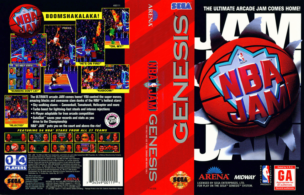 NBA Jam (Japan) [JP] segaMD 1993 Box Art