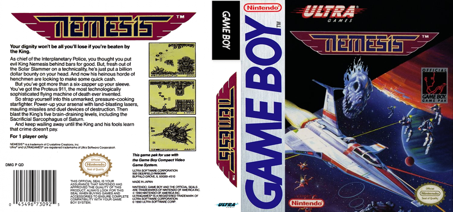 Nemesis (Japan) [JP] gb 1990 Box Art