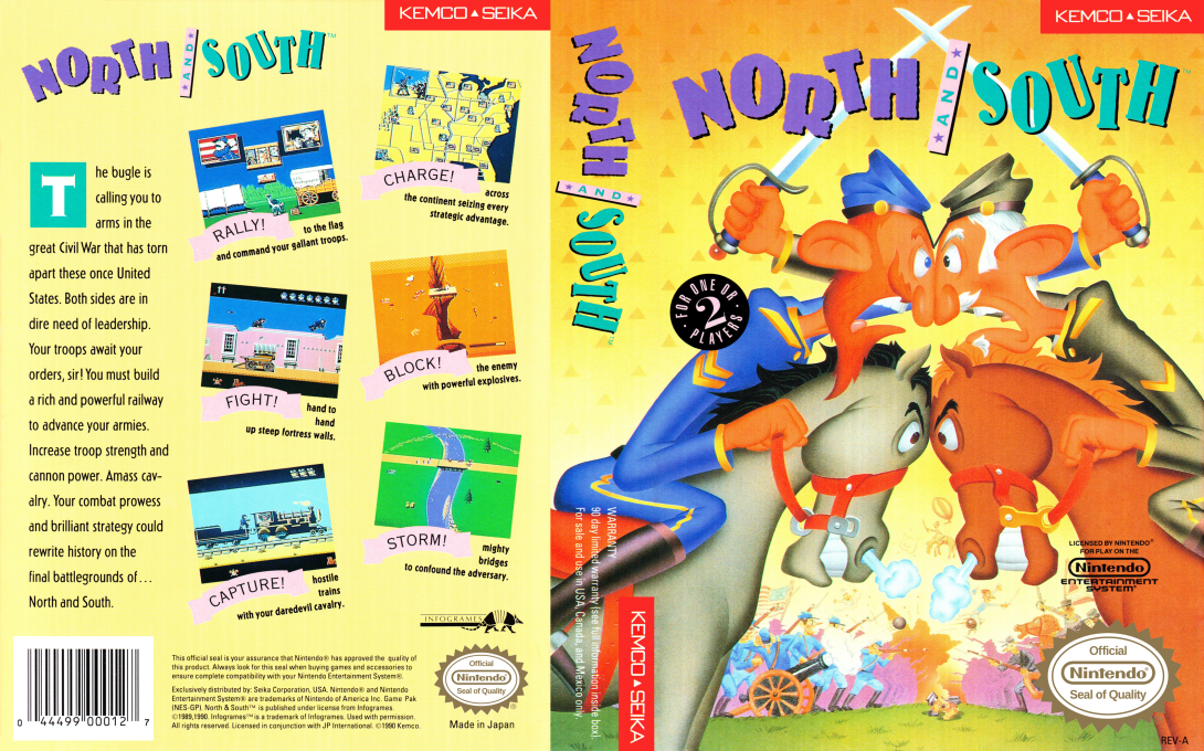 North & South – Wakuwaku Nanboku Sensou (Japan) [JP] nes 1990 Box Art