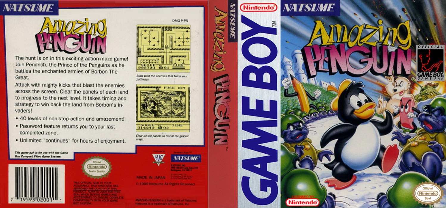Osawagase! Penguin Boy (Japan) [JP] gb 1990 Box Art