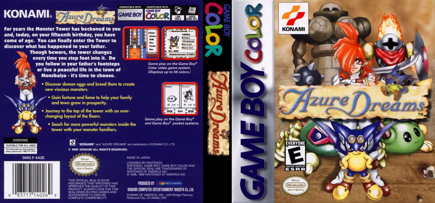 Other Life – Azure Dreams GB (Japan) (SGB Enhanced) (GB Compatible) [JP] gbc 2000 Box Art