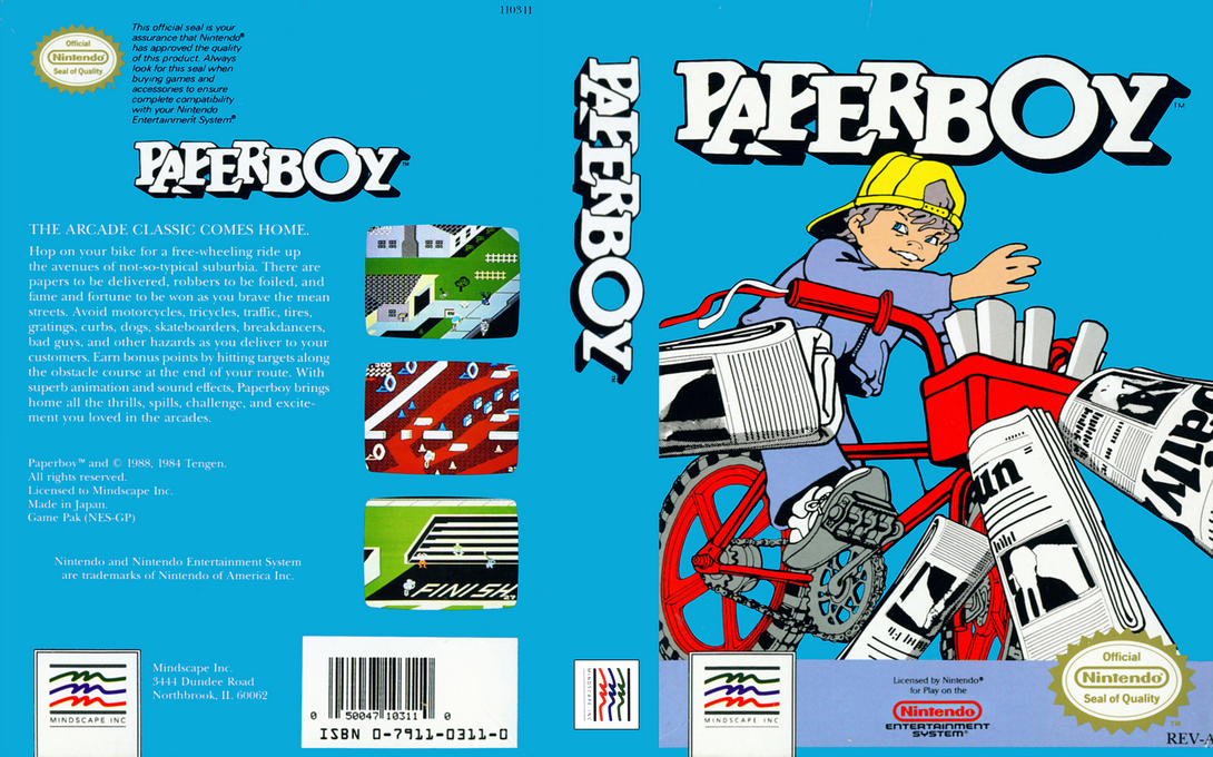 Paperboy (Japan) [JP] nes 1988 Box Art