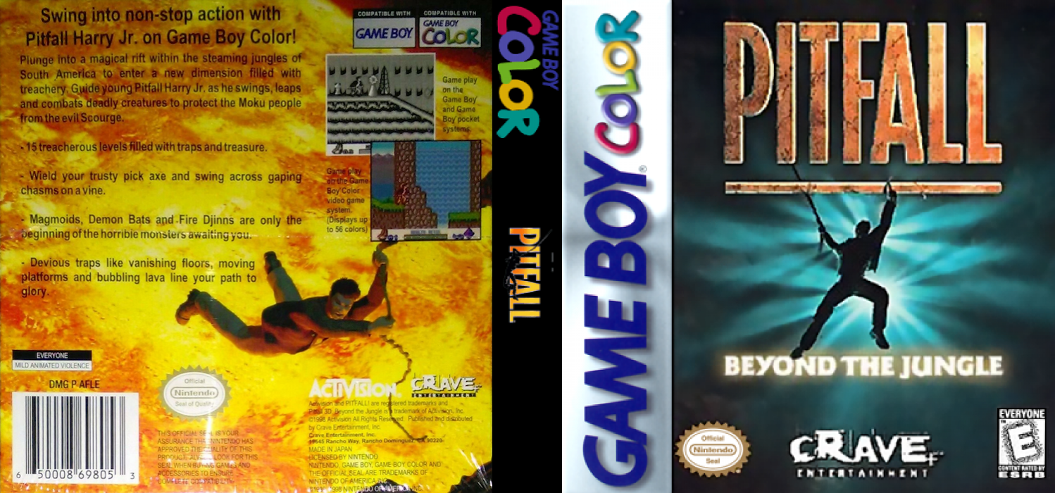Pitfall GB (Japan) (GB Compatible) [JP] gbc 1999 Box Art
