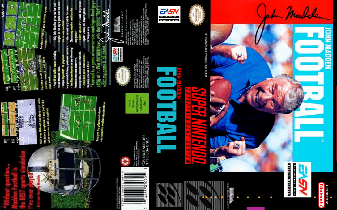 Pro Football (Japan) (En) [JP] snes 1991 Box Art