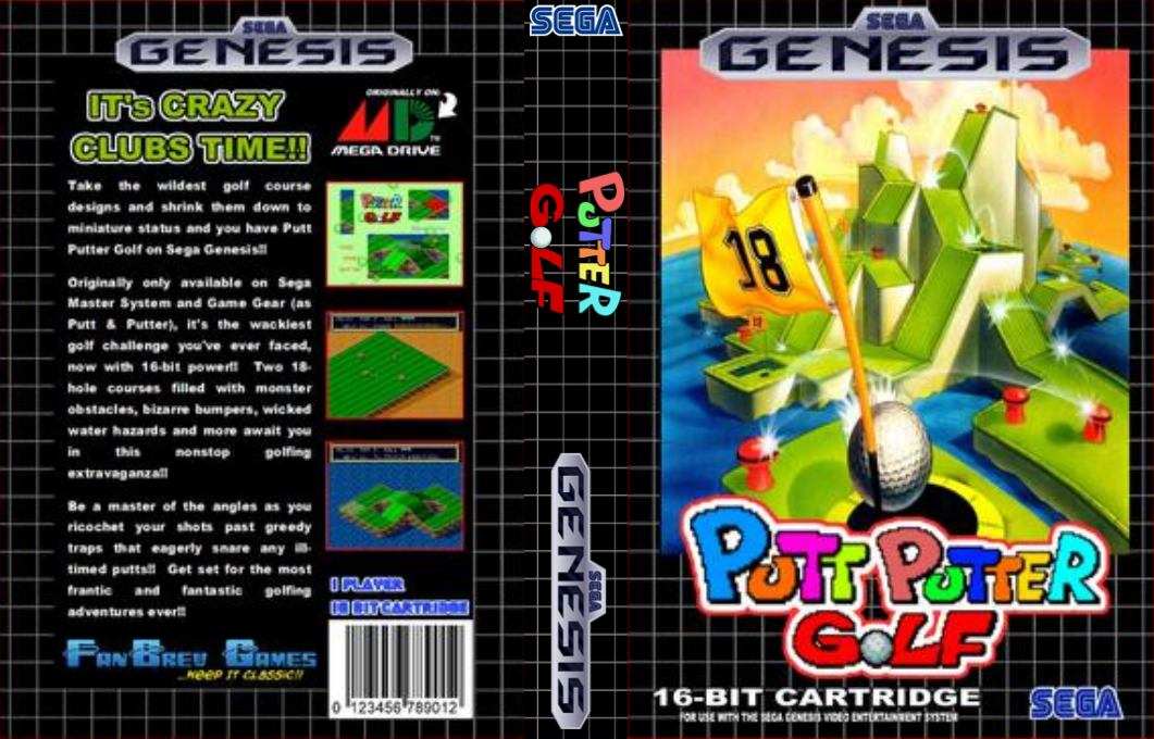 Putter Golf (Japan) (SegaNet) [JP] segaMD 1990 Box Art