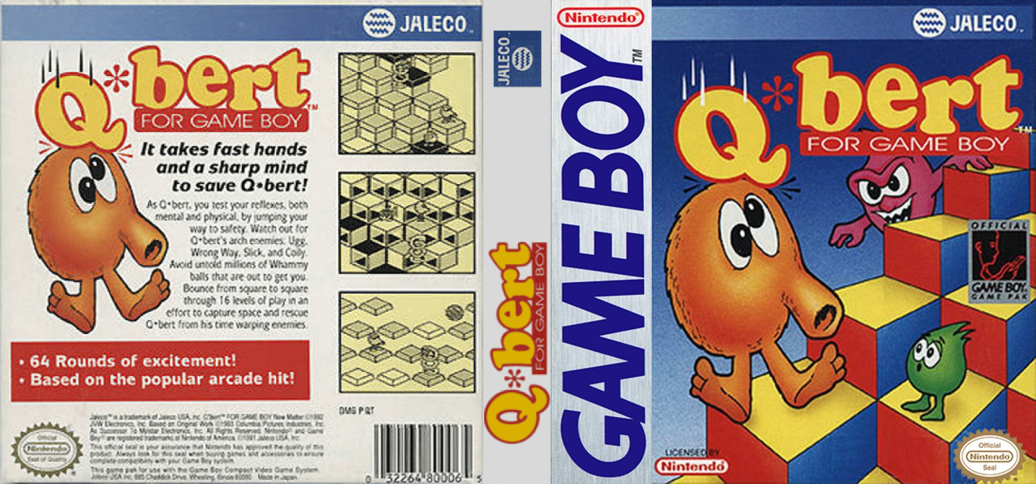 Q-bert for Game Boy (Japan) [JP] gb 1992 Box Art
