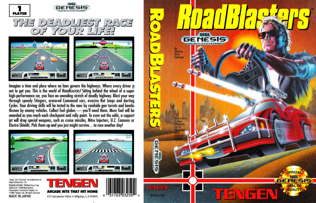 RoadBlasters (Japan) [JP] segaMD 1991 Box Art