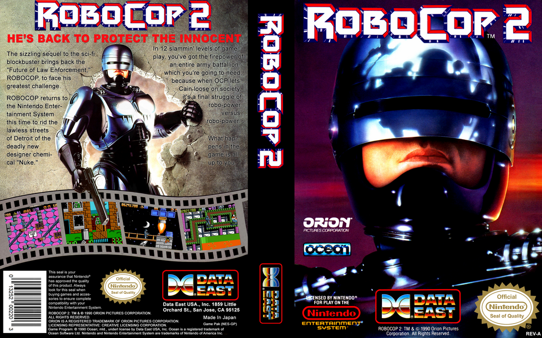 RoboCop 2 (Japan) [JP] nes 1991 Box Art