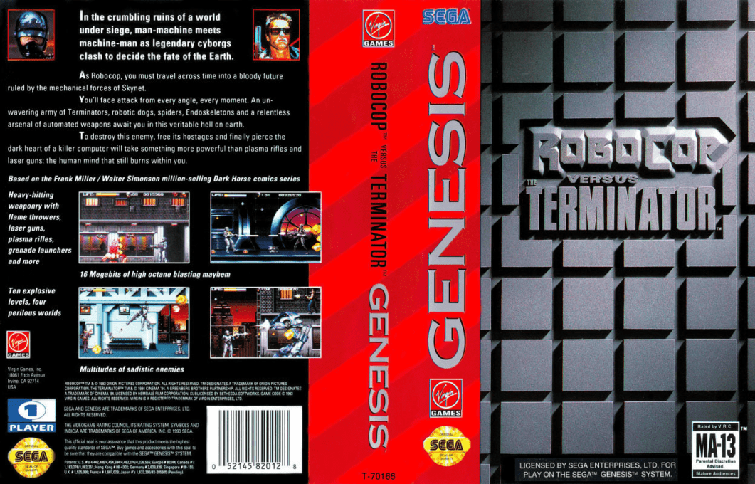 RoboCop Versus The Terminator (Japan, Korea) (En) [JP,KR] segaMD 1993 Box Art