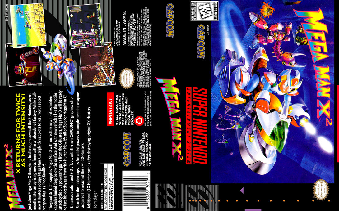 Rockman X2 (Japan) [JP] snes 1995 Box Art