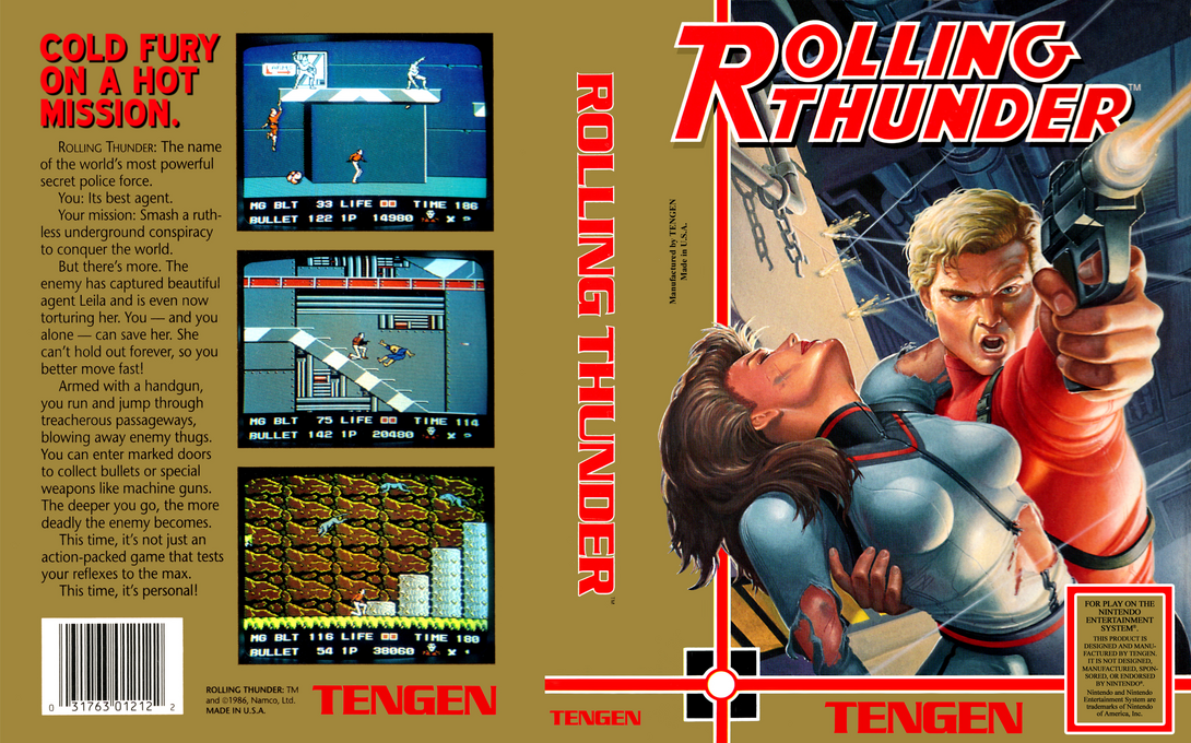 Rolling Thunder (Japan) [JP] nes 1989 Box Art