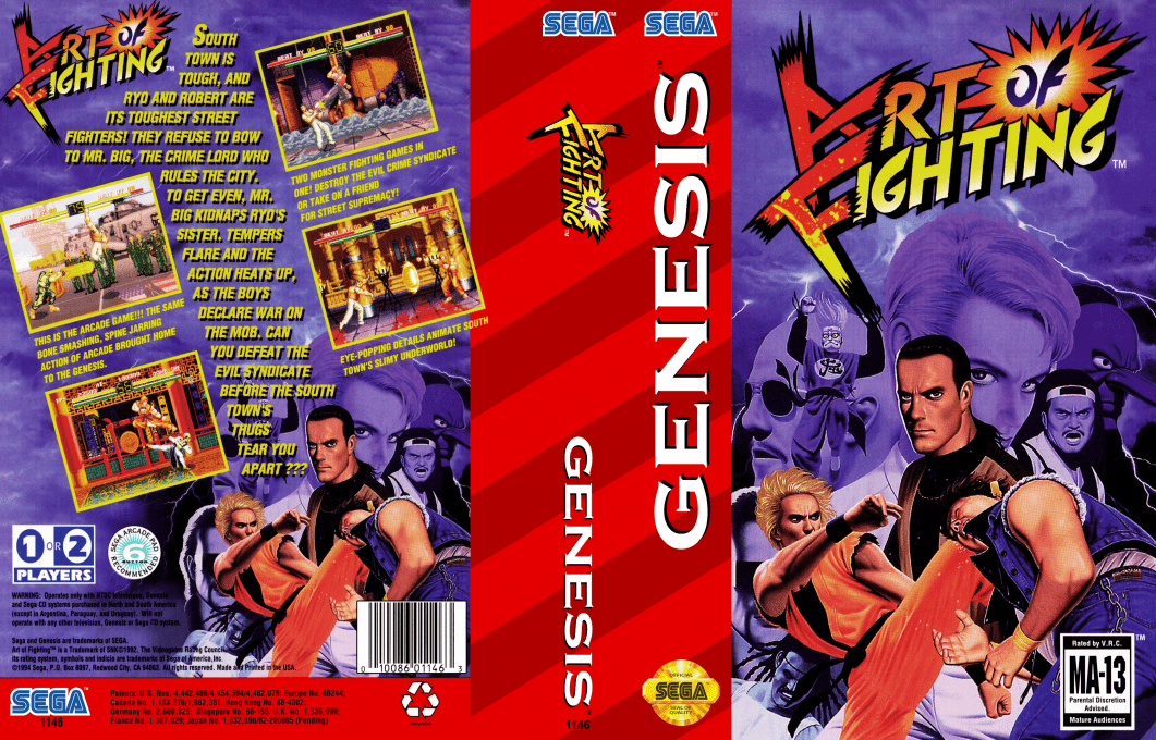 Ryuuko no Ken (Japan) [JP] segaMD 1994 Box Art