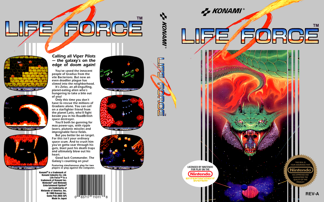 Salamander (Japan) [JP] nes 1988 Box Art