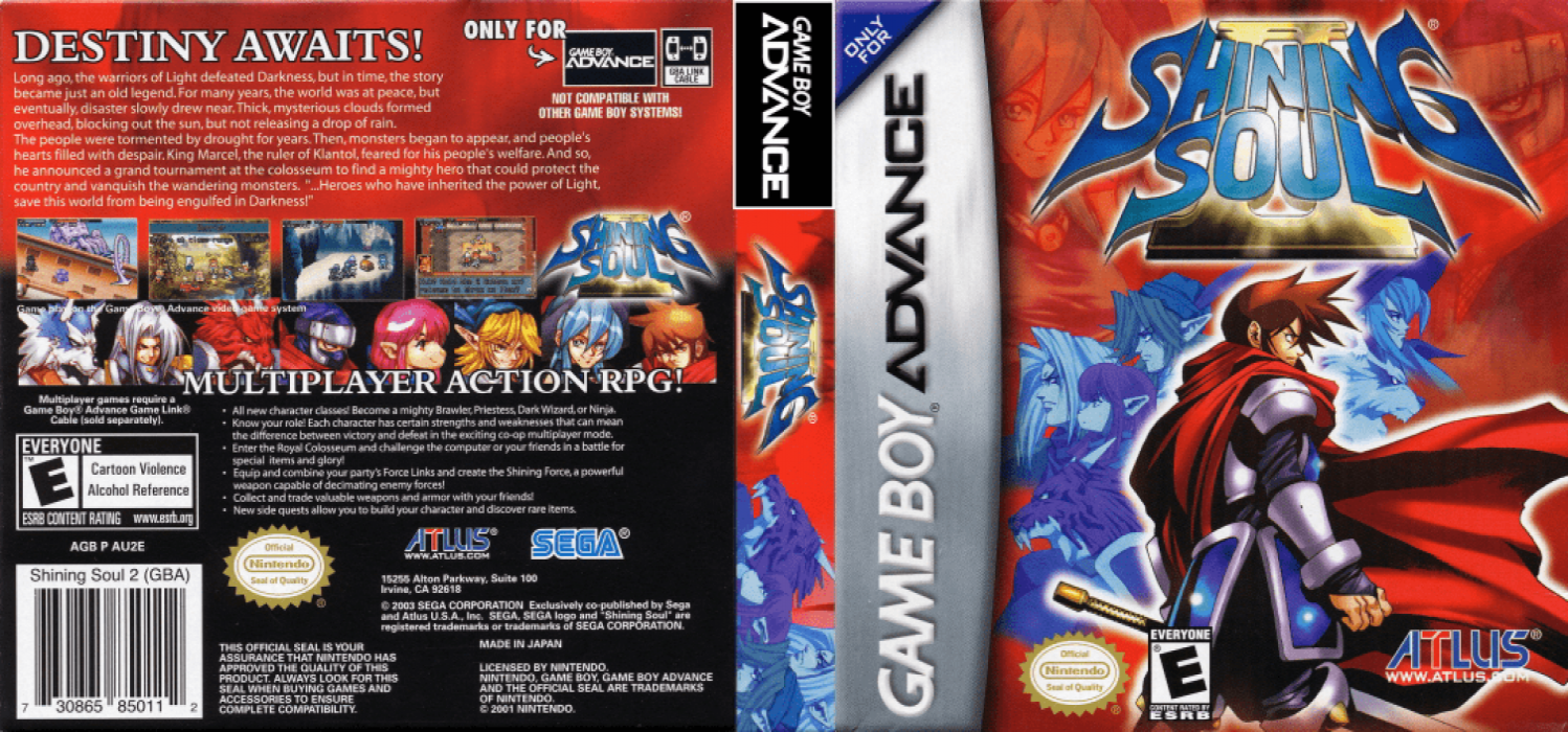 Shining Soul II (Japan) [JP] gba 2004 Box Art