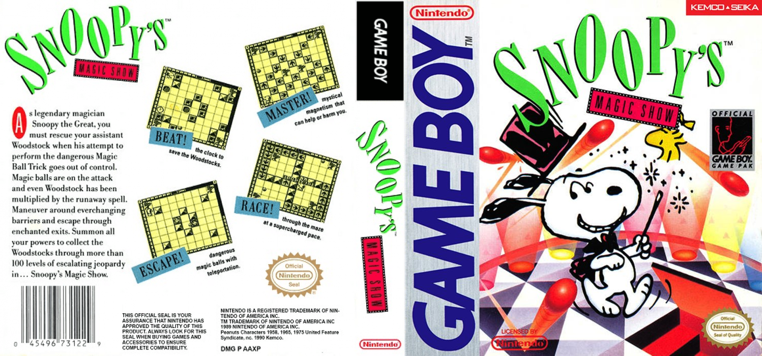 Snoopy – Magic Show (Japan) [JP] gb 1990 Box Art