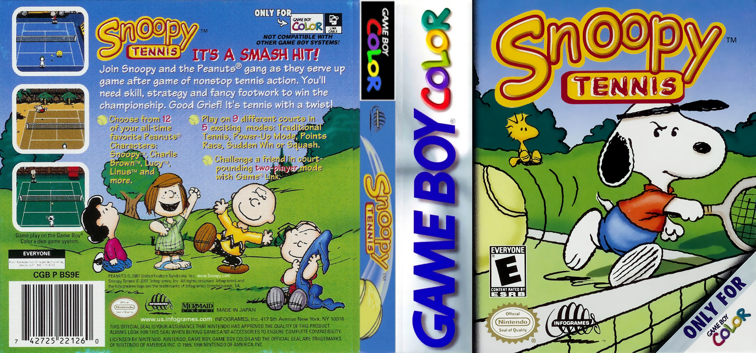 Snoopy Tennis (Japan) [JP] gbc 2001 Box Art