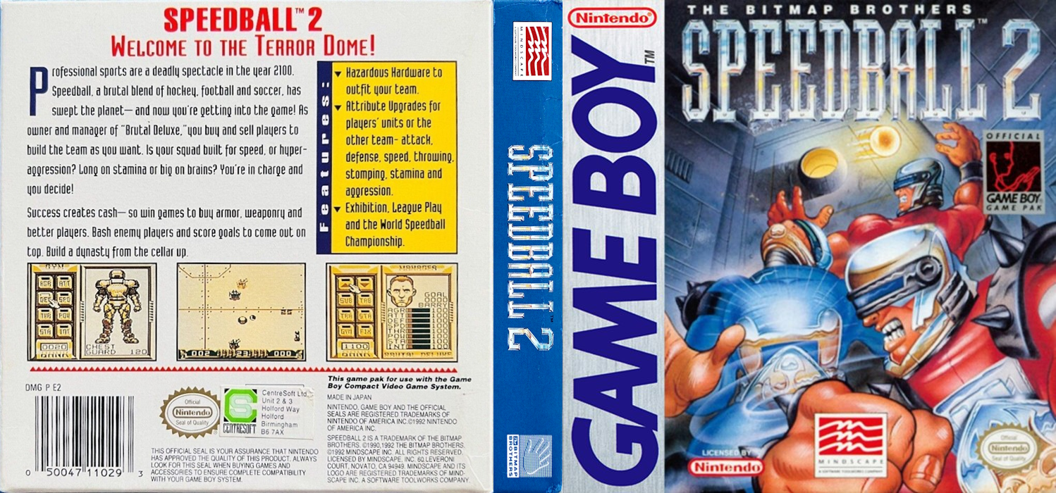 Speedball 2 – Brutal Deluxe (Japan) (En) [JP] gb 1992 Box Art