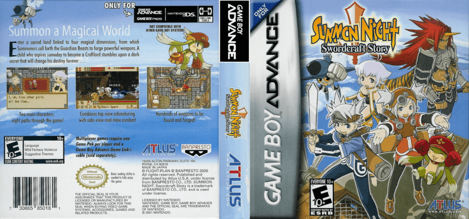 Summon Night – Craft Sword Monogatari (Japan) [JP] gba 2006 Box Art