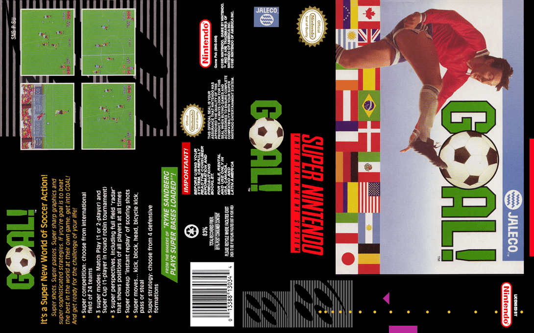 Super Cup Soccer (Japan) (En) [JP] snes 1992 Box Art