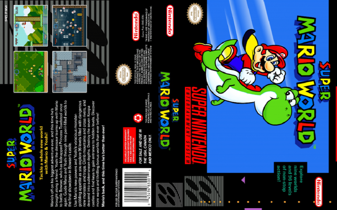 Super Mario World – Super Mario Bros. 4 (Japan) [JP] snes 1991 Box Art