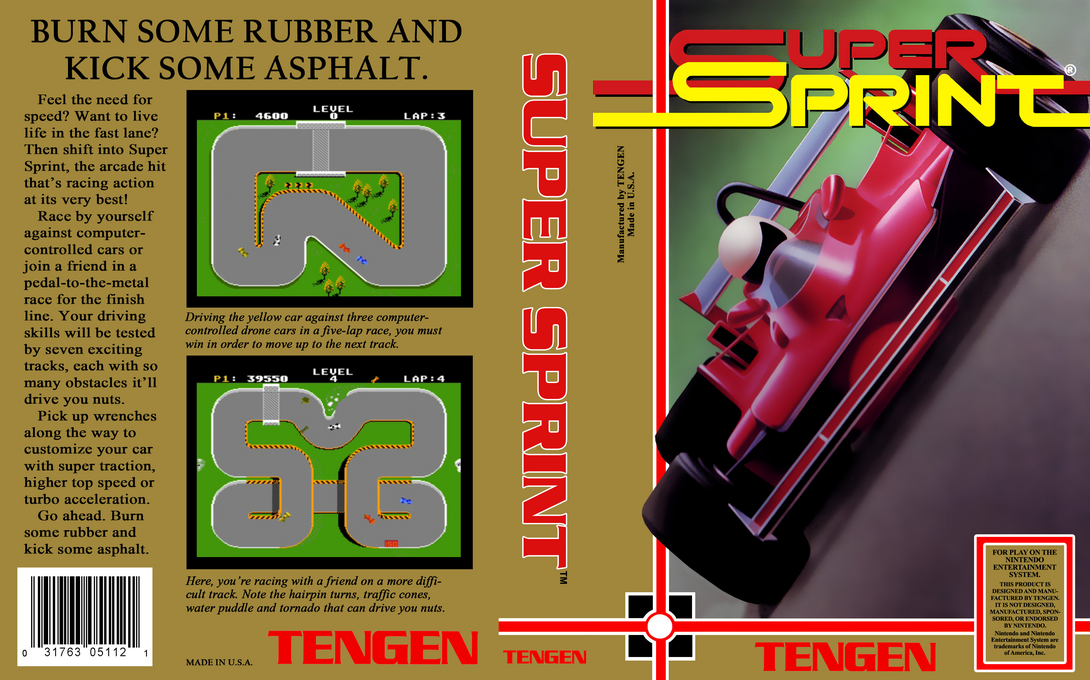 Super Sprint (Japan) (En) [JP] nes 1989 Box Art