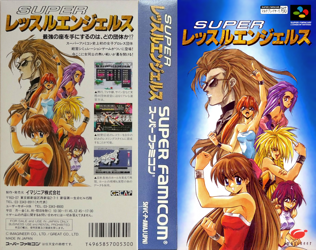 Super Wrestle Angels (Japan) [JP] snes 1994 Box Art