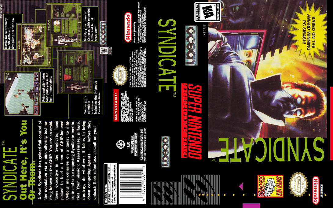 Syndicate (Japan) [JP] snes 1995 Box Art