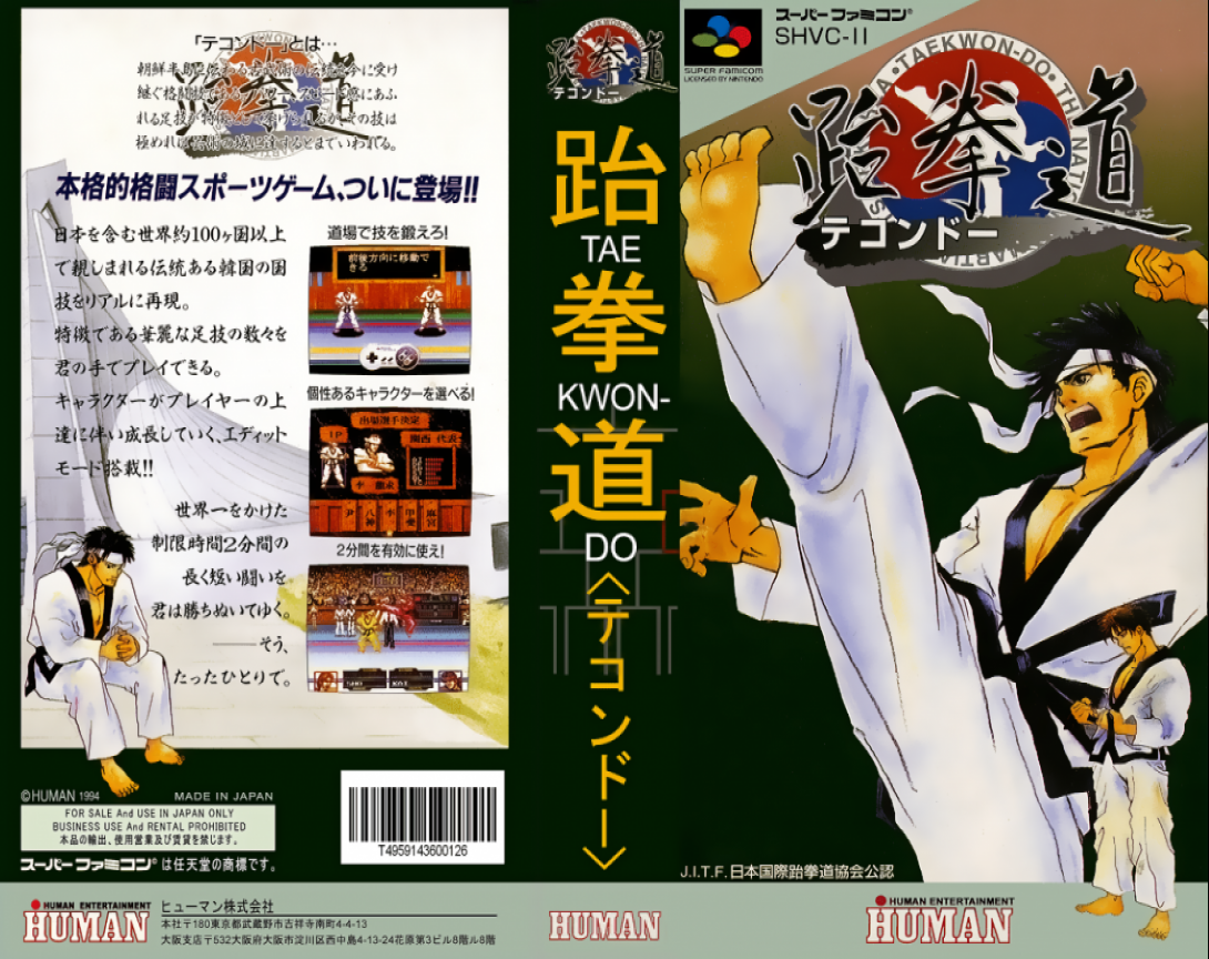 Taekwon-Do (Japan) (Ja,Ko) [JP] snes 1994 Box Art