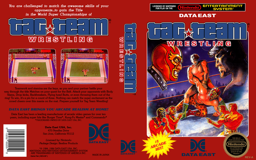 Tag Team Pro-Wrestling (Japan) [JP] nes 1986 Box Art