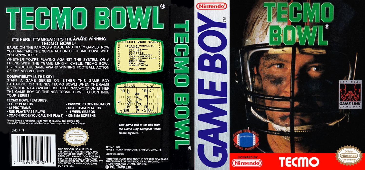 Tecmo Bowl GB (Japan) [JP] gb 1991 Box Art