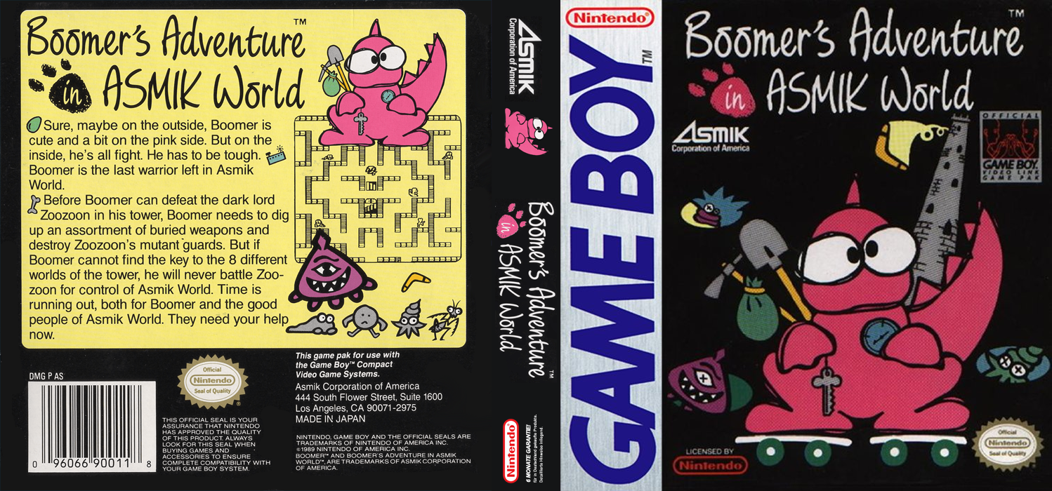 Teke Teke! Asmik-kun World (Japan) [JP] gb 1990 Box Art