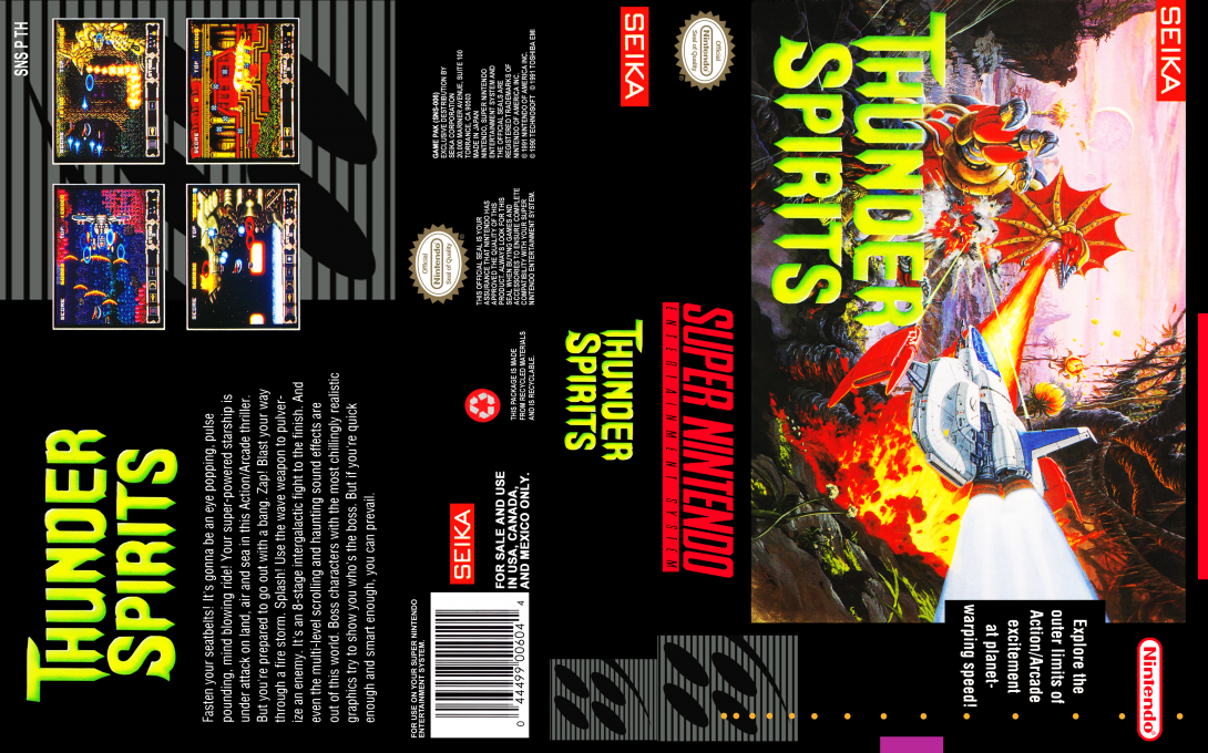 Thunder Spirits (Japan) (En) [JP] snes 1992 Box Art